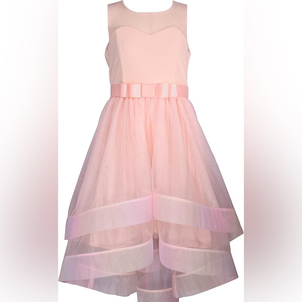 Bonnie Jean-blush pink high low girls dress size 10